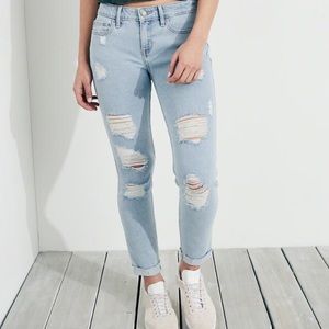Hollister low/mid rise super skinny crop jeans